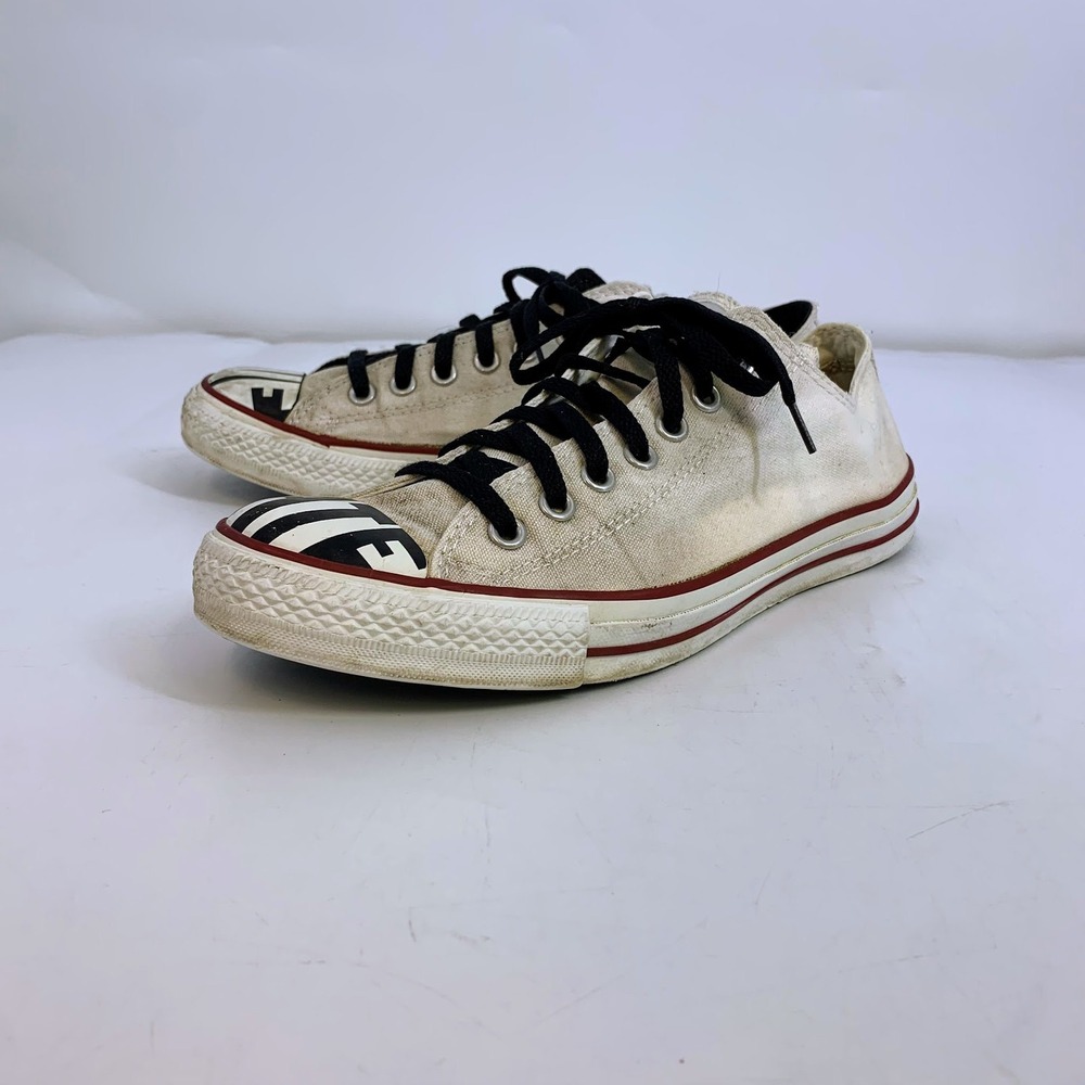 Converse All Star Adults Low Top Sneakers White Stripe Toe Canvas Size 9ZM/11W